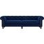 Nativa Interiors London Tufted 103 Inch Sofa In Blue