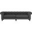 Nativa Interiors London Tufted 103 Inch Sofa In Charcoal