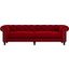 Nativa Interiors London Tufted 103 Inch Sofa In Red