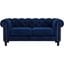 Nativa Interiors London Tufted 72 Inch Sofa In Blue