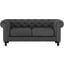 Nativa Interiors London Tufted 72 Inch Sofa In Charcoal