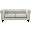 Nativa Interiors London Tufted 72 Inch Sofa In Grey