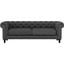 Nativa Interiors London Tufted 90 Inch Sofa In Charcoal