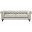 Nativa Interiors London Tufted 90 Inch Sofa In Grey