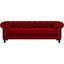 Nativa Interiors London Tufted 90 Inch Sofa In Red