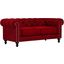 Nativa Interiors London Tufted Deep Plush 72 Inch Sofa In Red