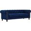 Nativa Interiors London Tufted Deep Plush 90 Inch Sofa In Blue