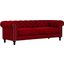 Nativa Interiors London Tufted Deep Plush 90 Inch Sofa In Red