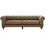 Nativa Interiors London Tufted Sofa 103 Inch Brown