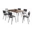 Nature's Edge 60 Inch 7-Piece Dining Set with Upholstered Chairs In Slate and Slate Blue