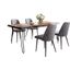 Nature'S Edge Five Piece Solid Acacia Dining Set With Upholstered Mid-Century Modern Chairs In Grey 1781-79D-4-DOXCHGRY