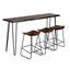 Nature'S Edge Solid Acacia 4-Piece 72 Inch Counter Height Dining Set In Slate