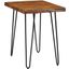 Natures Edge Solid Acacia Chairside Table In Chestnut
