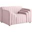 Naya Velvet Chair In Pink