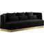 Nelford Black Velvet Sofa