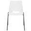 Nellie Molded Plastic Dining Chair Set of 2 In White/Black