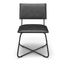Nelson Vegan Leather Side Chairs Set of 2 In Black