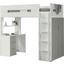 Nerice White and Gray Loft Bed