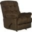 Nettles Chaise Rocker Recliner With Deluxe Heat And Massage In Umber