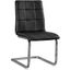 Newbliss Black and Chrome Side Chair Set of 4