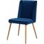 Newport Blue Velvet Upholstered Parsons Chair Set of 2