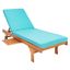 Newport Chaise Lounge Chair with Side Table in Natural and Blue PAT7022Q