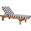 Newport Natural and Black and White Chaise Lounge Chair With Side Table