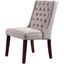 Newport Tufted Back Wood Dining Side Chair Set of 2 In Beige