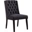 Newport Tufted Back Wood Dining Side Chair Set of 2 In Charcoal