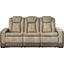 Next-Gen Durapella Power Reclining Sofa With Adjustable Headrest In Sand