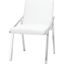 Nika White and Silver Metal Dining Chair