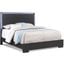 Nivia Charcoal Led Lighted Queen Size Bed In Charcoal