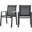 Nizuc Black Outdoor Dining Chair 367Black-AC Set of 2