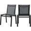 Nizuc Black Outdoor Dining Chair 369Black-C Set of 2