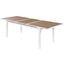 Nizuc Wood Look Accent Paneling Outdoor Patio Extendable Aluminum Dining Table In Brown