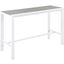 Nizuc Wood Look Accent Paneling Outdoor Patio Aluminum Rectangle Bar Table In Grey