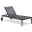Nizuc Mesh Waterproof Fabric Outdoor Patio Aluminum Mesh Chaise Lounge Chair In Black