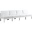 Nizuc Water Resistant Fabric Outdoor Patio Modular Sofa In White