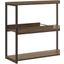 Noa Dark Brown Oak And Black Painted Metal 31 Inch Console Table