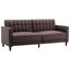 Noah Button-Tufted Sofa Bed In Chocolate