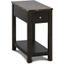 Noah Espresso And Faux Marble End Table With Drawer EC-KF9TMMFJ4P