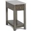 Noah Gray And Faux Marble End Table With Drawer EC-ZCBGHCPVIM