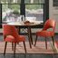 Nola Dining Chair In Orange/Dark Brown