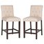 Norah Beige and Espresso Counter Stool Set of 2