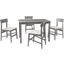 Nori Gray 5 Piece Dining Table Set With 4 Chairs