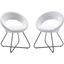 Nouvelle Upholstered Fabric Dining Chair Set Of 2 In Black White