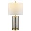 Novah Glass Table Lamp in Silver