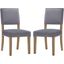 Oblige Gray Dining Chair Wood Set of 2