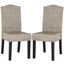 Odette Antique Grey 19 Inch Wicker Dining Chair Set of 2
