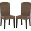 Odette Brown and Multi 19 Inch Wicker Dining Chair